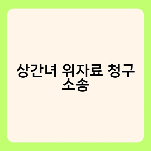 상간녀 위자료 청구 소송 2