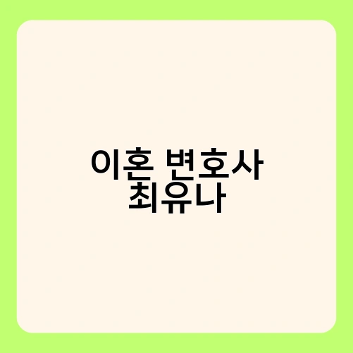 이혼 변호사 최유나 3